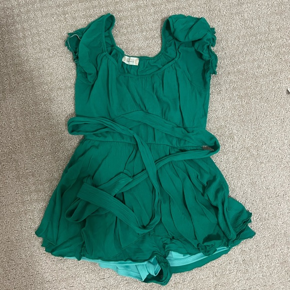 Altard state Green Ruffled Romper - Picture 1 of 3